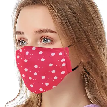 

5Pcs Adult Kids Outdoor PM2.5 Mouth Mask Fashion Geometric Pattern Anti-Fog Haze Dustproof Reusable Cycling Face Cover