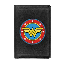

Wonder Girl Sign Passport Cover Leather Men Women Slim ID Card Holder Pocket Wallet Case Travel Accessories