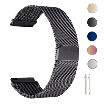 

22mm Milanese Loop Strap For Samsung Gear S3 Galaxy Watch 46MM 42MM Active 2 Band 20mm Stainless Steel Band for Gear S2 Amazfit