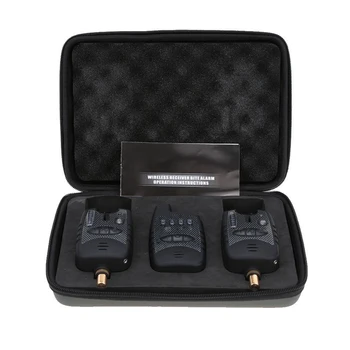

Professional Wireless digital waterproof LED fishing alarm set: 2pcs * fishing byte alarm + 1pcs * receiver