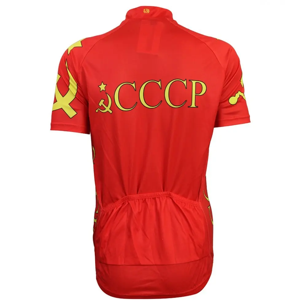 Красный CCCP свитер kuthlu русский с коротким рукавом велосипед рубашка футболка мотоцикл для кросса наружная Толстовка