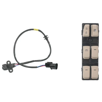 

1Pcs Car Electric Power Window Lifter Master Control Switch & 1Pcs Car Crankshaft Position Sensor Md342826