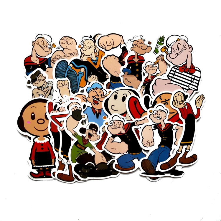 18 шт. ПВХ американская анимация Popeye моряк мультфильм каракули стикер ноутбук