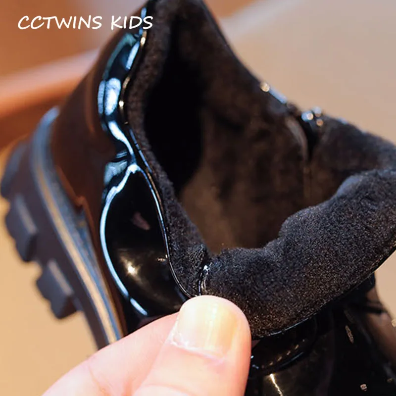 Kids Flats Shoes Winter Baby Boys Brand Oxford Children Pu Leather Shoes Girls Fashion Warm Shoes Toddler GX2015