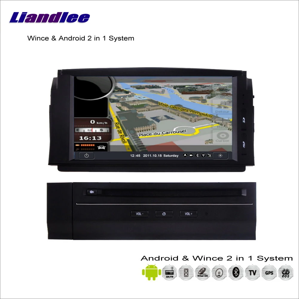 Автомобильная Мультимедийная стереосистема Liandlee Android для Mercedes Benz C Class W204 2007 ~ 2011
