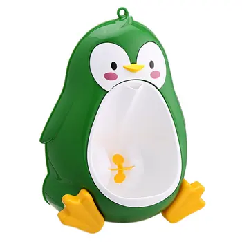 

Baby Potty Toilet Potties Cute Penguin Pot Wall-Mounted Urinals Portable Training Boy Kids Toilet Leakproof Children Potty Brush