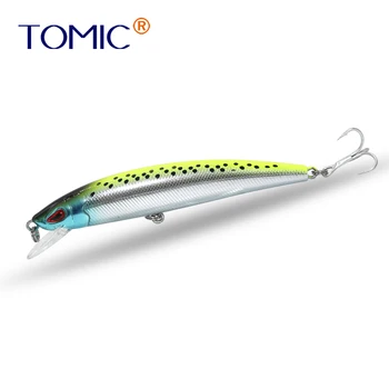 

Tomic 9cm 7.9g Scales Curved Body Saltwater Plastic Floating Rattling Hard Bait Lures Minnow