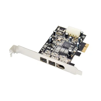 

PCI-E Combo 3 Ports Firewire 800 1394 Converter 2x 1394B 9Pin and 1x 1394A 6Pin PCI-Express Controller Adapter Card