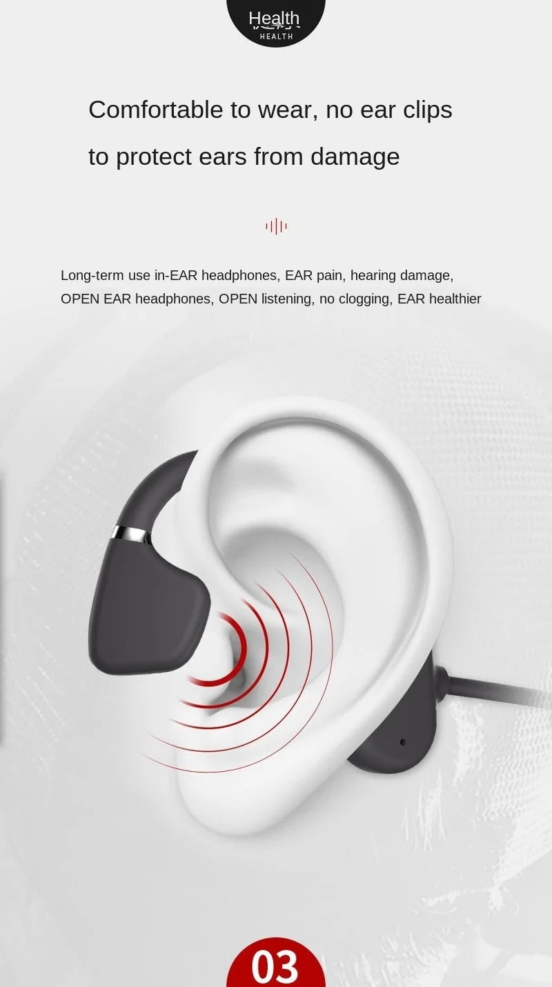 Free shipping Bone conduction Bluetooth wireless headset Cycling sports Smart headset Waterproof and sweatproof Surround sound