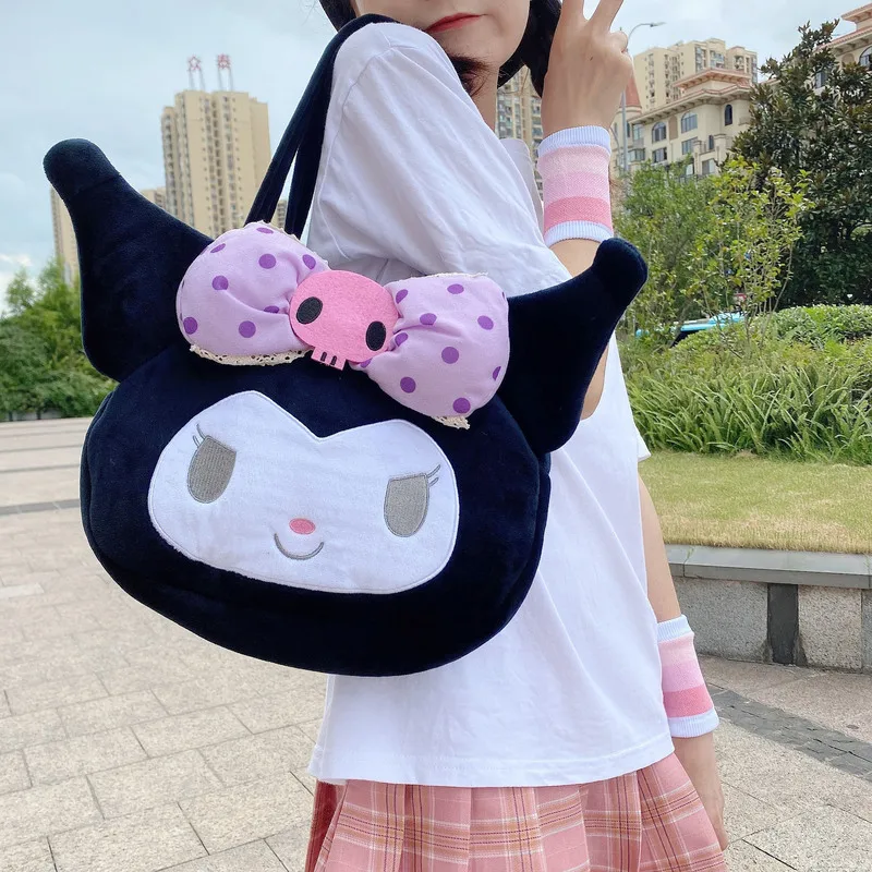 

Kawaiisanrio серия плюшевая сумка игрушка kuromiLoliShouder большой рюкзак, искусственная кожа, кошелек для монет игрушка подарок для девушки