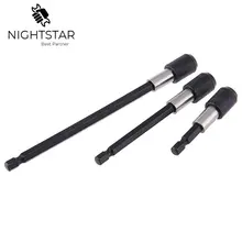 3 шт. Магнитный удлинитель отвертки быстросъемный держатель 1/4 шестигранный хвостовик 60 мм 100 мм 150 мм