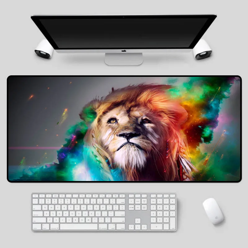 

Mairuige Exquisite large size lion mouse pad colorful table pad rubber non-slip home office gaming keyboard pad