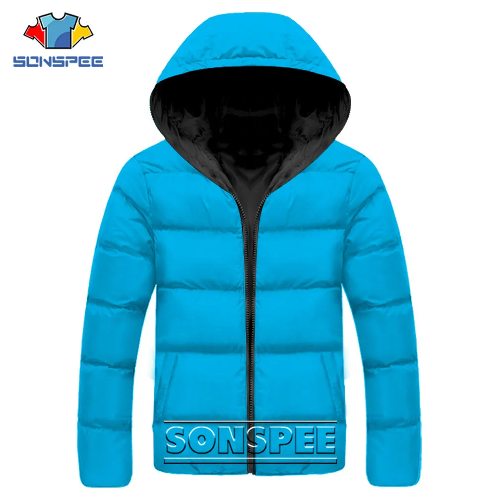 SONSPEE Winter New Solid Color Printed Parkas Quality Brand Women's Hooded Warm Thick Puffer Jacket Female Fashion Casual Coat