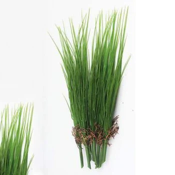 

45cm Plastic Fake Plants Artificial Onion Grass Bunch Green Leaves Plant Branch Foliage Wall Material Garden Balcony Home Decor