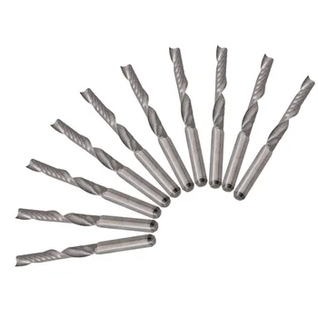 

10x Carbide Spiral Bit End Mill Cutter CNC Single Flute Router Bit Accessory Kit