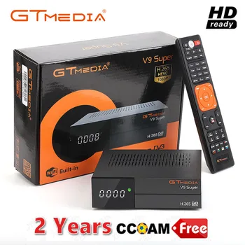 

GT Media V9 Super DVB-S2 Satellite Receiver FREESAT V8 Super New Version H.265 WIFI+2Year Europe Spain Cccam TV decoder