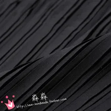 Лето микро через жемчуг чистый черный марлевой материал h плиссированные измельченные поставлено платье из шифоновой ткани