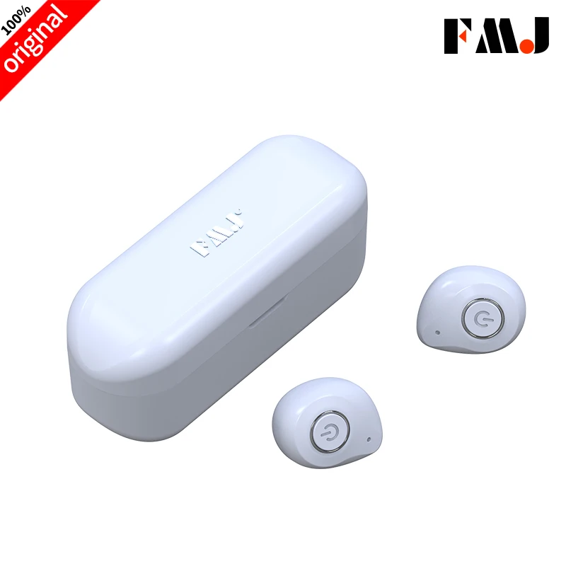 Беспроводная bluetooth-гарнитура FMJ X6 5,0 TWS, мини-гарнитура, водонепроницаемая, настоящая, беспроводная, стерео, с зарядным устройством для аккумулятора - Цвет: White