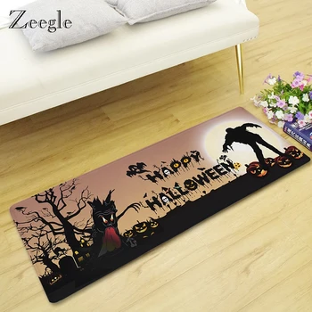 

Zeegle Halloween Door Mat Carpet For Living Room Non-slip Kids Bedroom Mats Sofa Table Area Rug Absorbent Kitchen Rugs Bath Mats