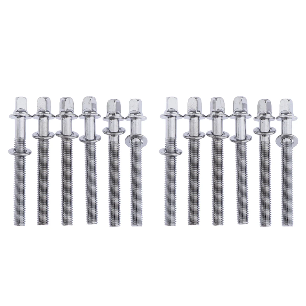 

12 Pieces 5mm Drum Tension Rods with Washers / Drum Screws / Tension Screws