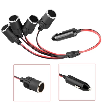 

Cigarette Lighter Splitter Electrical Socket High Power 4 Way Car Charger Cigarette Lighter Plug Sockets Splitters Adapter