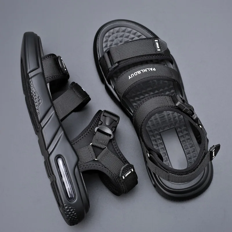 Сандалии гладиаторы мужские с открытым носком модные дизайнерские босоножки в