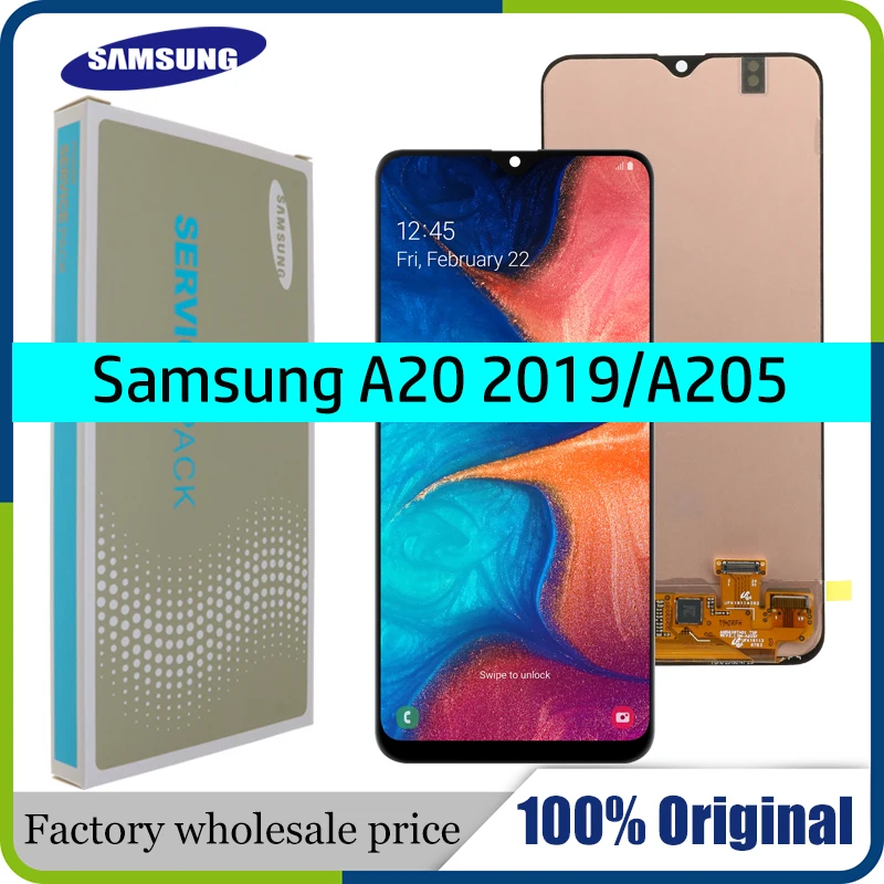 Оригинальный 6 4 &quotЖК дисплей для samsung Galaxy A20 A205 SM A205F ЖК Замена экрана