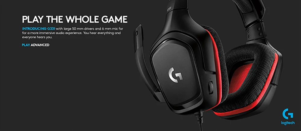 Оригинальные игровые стереонаушники logitech G331, микрофон с шумоподавлением, разъем 3,5 мм, Совместимость с ПК/Mac для Xbox One, PS4, обновление G231