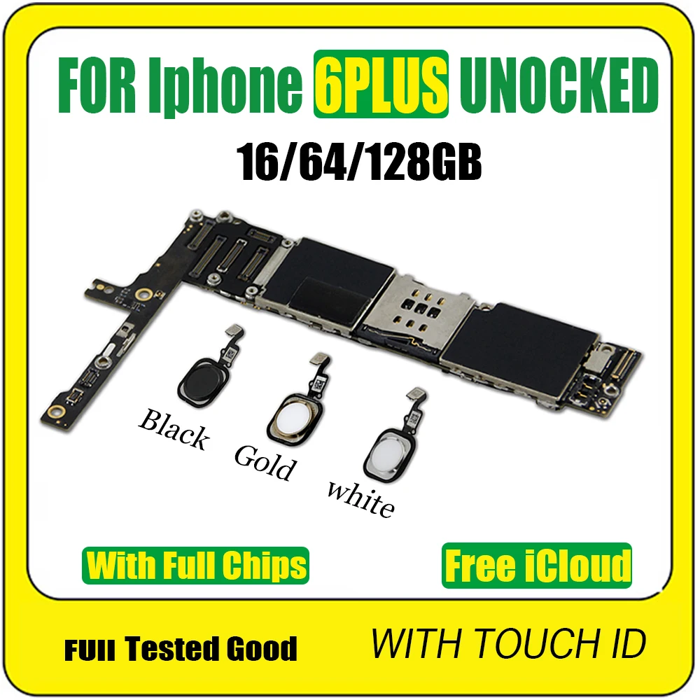 Заводская разблокированная материнская плата для iphone 6 Plus 5 дюйма с Touch ID
