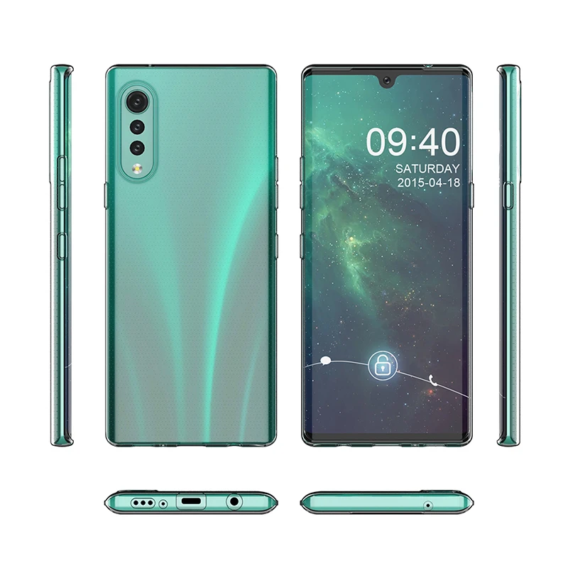 LG 벨벳 G9 ThinQ 4G 5G 소프트 TPU 전체 보호 투명 모바일 뒷면 커버 LGVelvet 하우징 용 초박형 투명 전화 케이스
