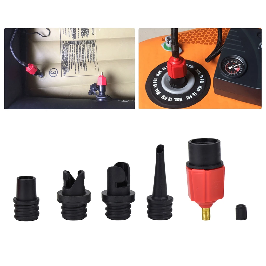 

SUP Pump Adaptor Connector Air Valve Adapter for Inflatable Boat Rubber Raft Multifunctional Pump Valve Adapter