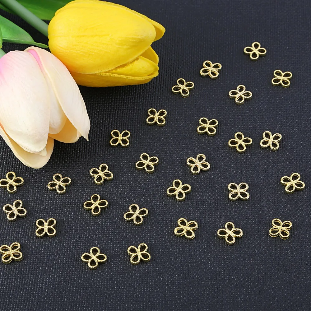 10 stücke 8mm Gold Silber Überzogene Doppel Loch Stecker Bead Charms Anhänger Anschlüsse Für DIY Ohrring Armband Quaste Schmuck, der – Detail 5