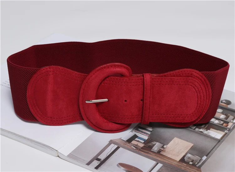 Elastic Wide Belts Metal Buckle Belts for Woman Cummerbund Luxury Designer Brand Apparel Accessories Waistband for Dresses