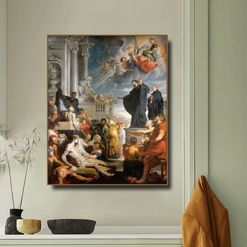

Miracle of Sain by Paul Rubens Canvas Painting Calligraphy Canvas Poster Print Decor Picture for Living Room Bedroom Home Decor