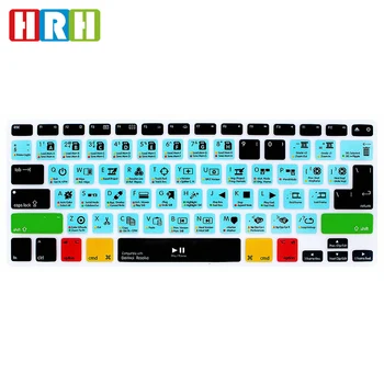 

HRH DaVinci Resolve Hotkey Shortcuts Function Silicone Keyboard Cover Protector Keypad Skin For Mac Air Pro Retina 13 15 17EU/US