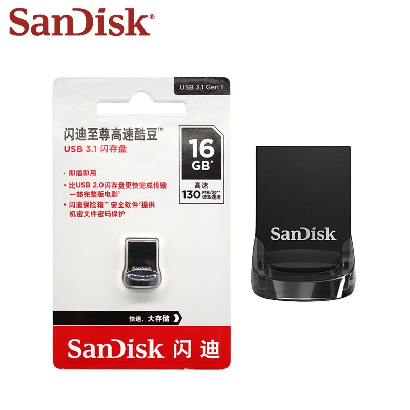 sandisk CZ430 USB флеш-накопитель 64 ГБ 128 ГБ высокоскоростная карта памяти USB 3,1 флеш-накопитель USB 32 Гб 16 Гб мини u-диск
