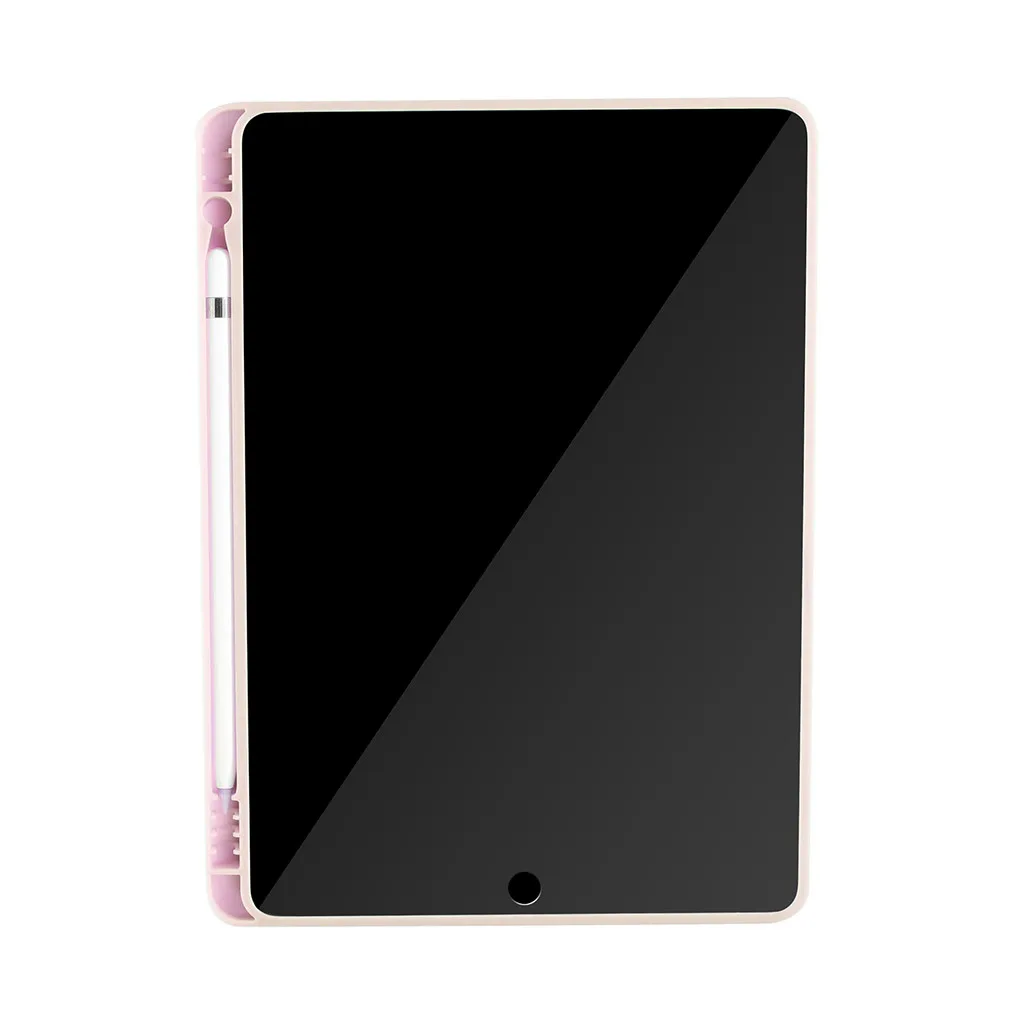 Новинка, Лидер продаж, для iPad 7, 10.2in2019, пробуждение/сон, силиконовый+ кожаный чехол, 1th, держатель карандаша, высокое качество, Прямая поставка