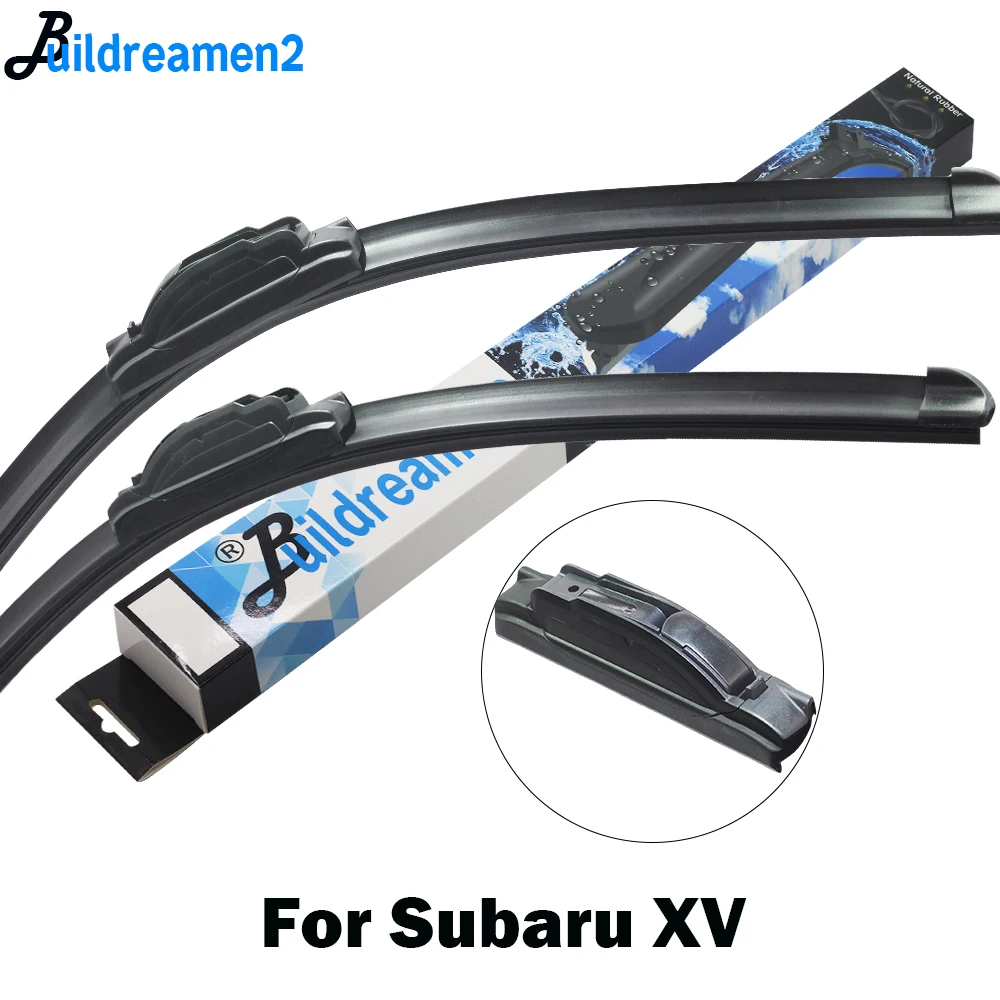 Buildreamen2 2 X Car Wiper Blade Rubber Windscreen For Subaru XV Fit Hook Arms 2011 2012 2013 2014 2015 2016 2017 2018 | Автомобили и