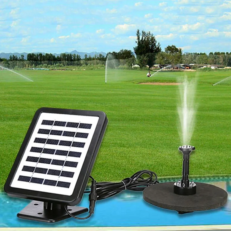 

Outdoor Solar Powered Water Fountain Pump Panel Garden Pond Pool Silent Kit