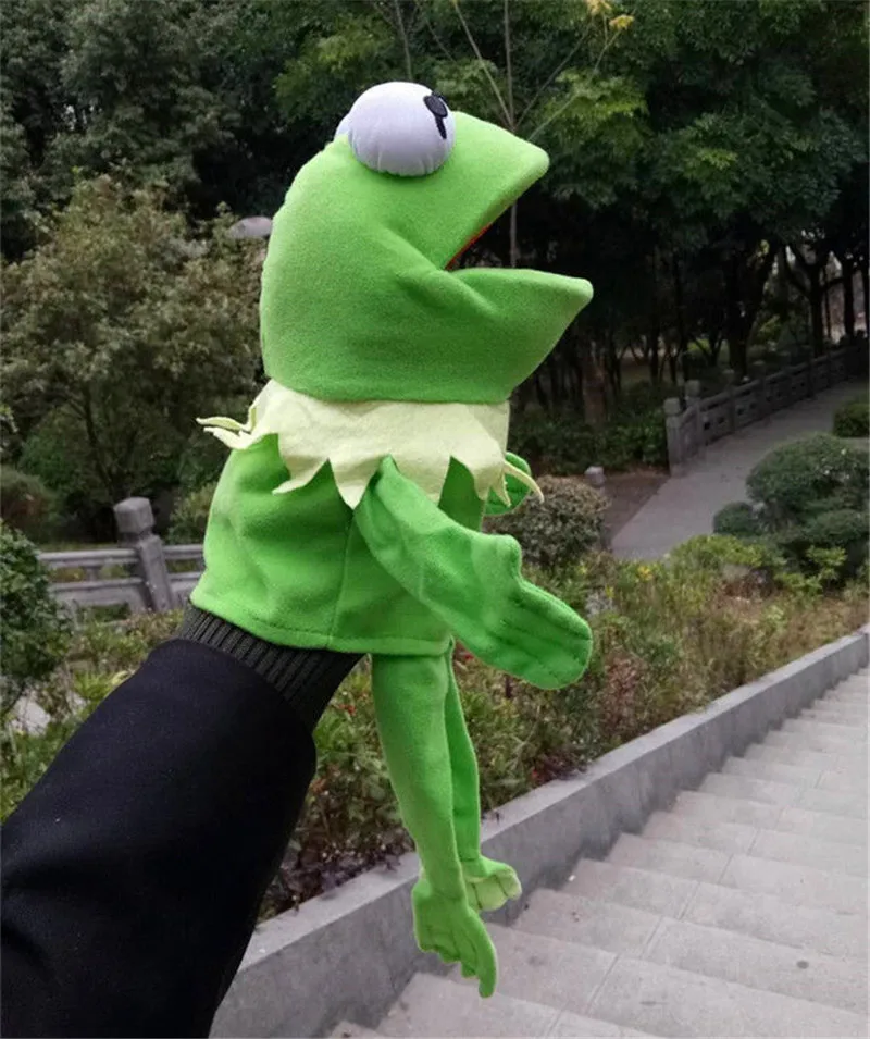 Новые куклы-лягушки из мультфильма «Muppets show Kermit», 40 см, плюшевые игрушки для детей, интерактивные игрушки
