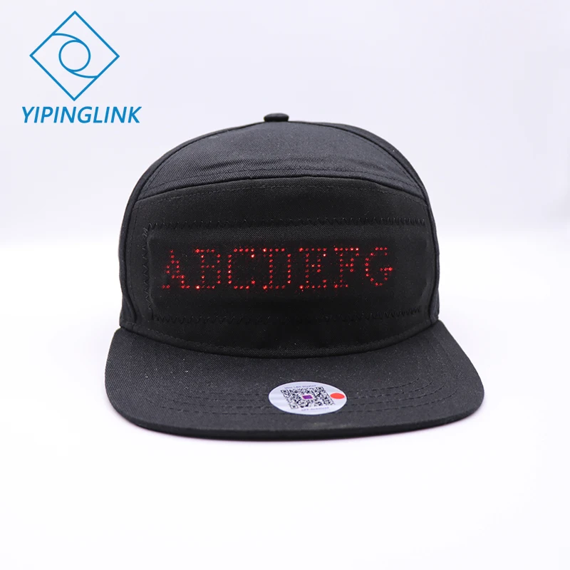 Беспроводной Bluetooth светодиодный головной убор кепка со светодиодами дисплей с