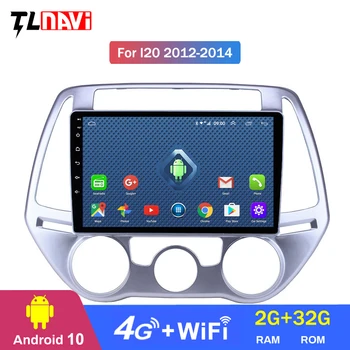 

4G LTE 2G RAM 9 inch Car Stereo GPS 2Din Auto Radio Android 10 stereo for 1Hyundai i20 Manual A/C 2012 2013 2014