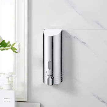 

Stainless Steel Soap Dispenser Wall Mounted Hand Liquid Shampoo Shower Gel Dispenser Lotion Container for Office Bathroom Kitche