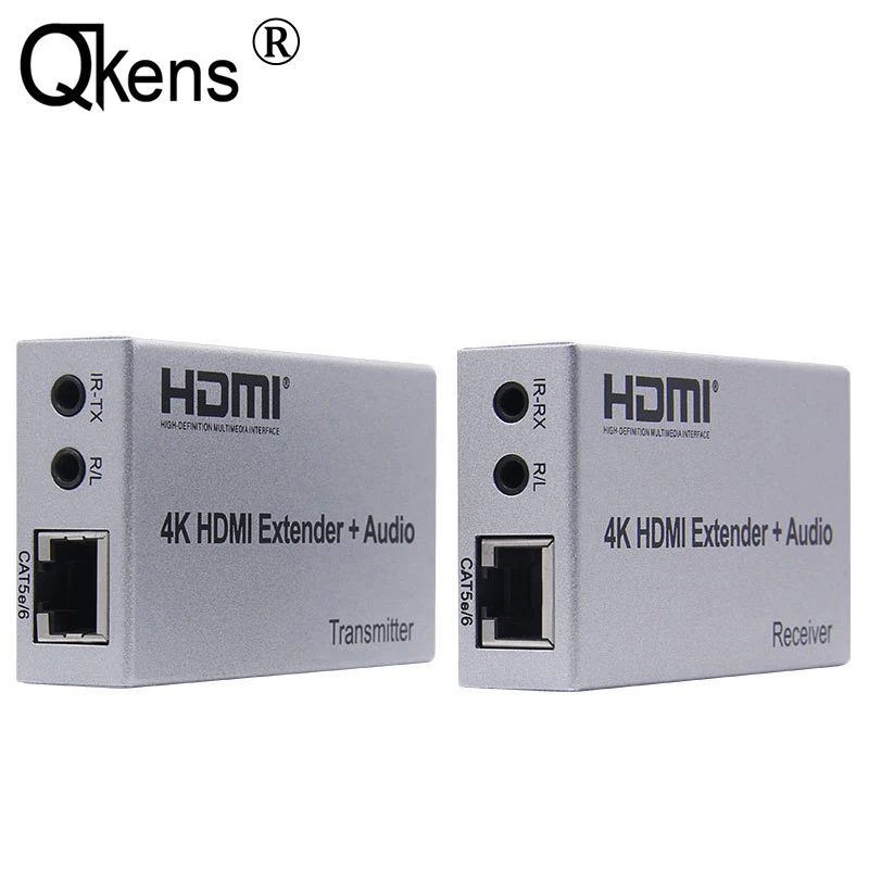 4K HDMI Extender 100M R/L Audio Out HDMI Signal Extension IR Control By Cat5E CAT6 RJ45 Ethernet LA
