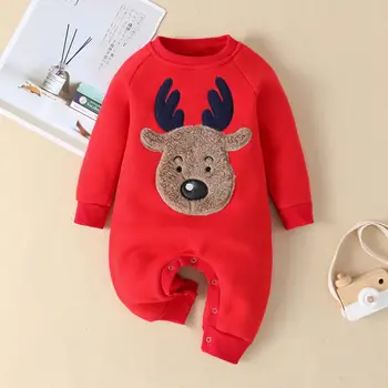 

Winter Baby Clothes Christmas Baby Romper Warm Baby Girls Clothes Newborn Baby Jumpsuit For Boys Unisex Overalls 0 3 6 18 Month