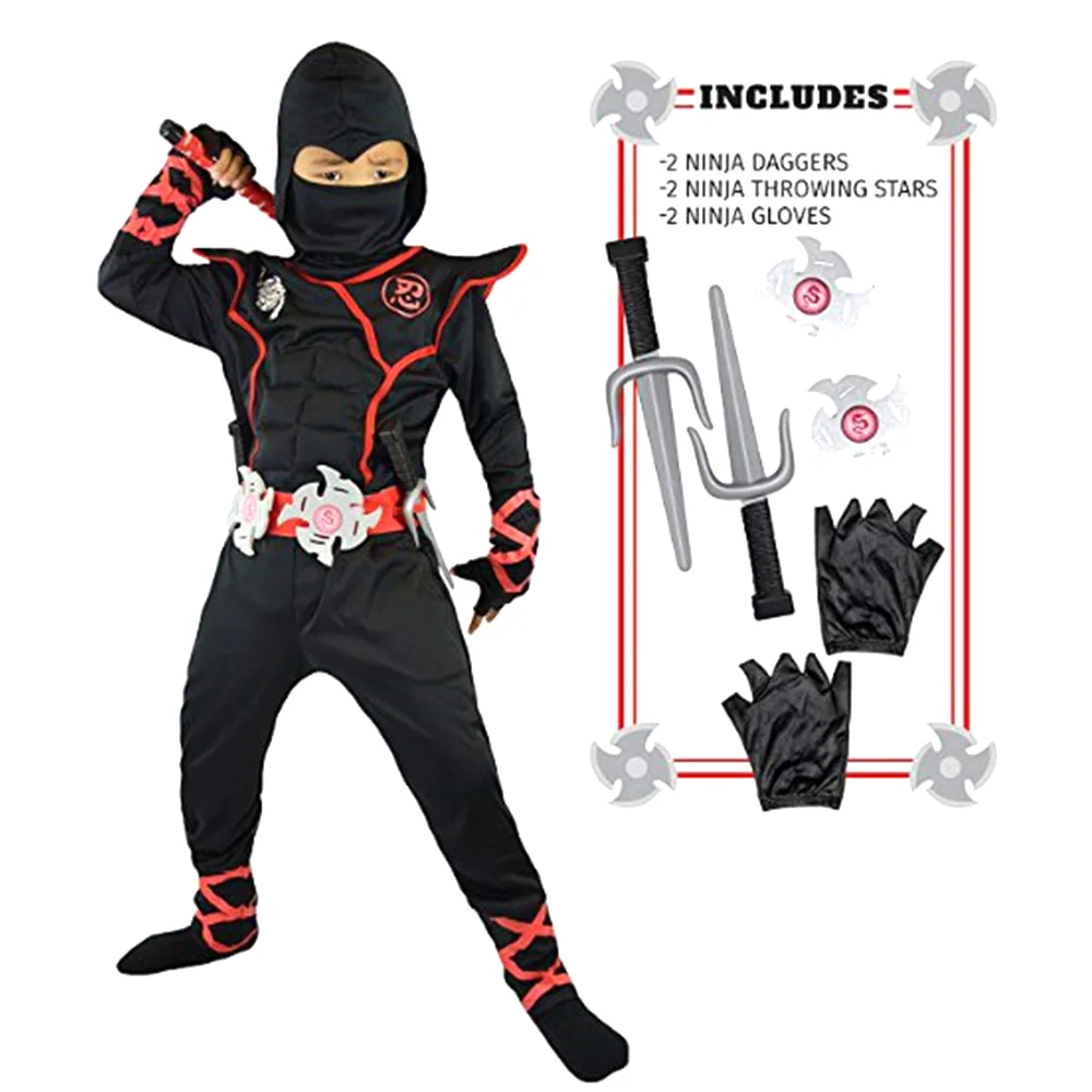 Костюм ниндзя Ninjago Косплей ассасин вечерние disfraz de ninja мальчик девочка воин стелс Пурим ninjago костюм для детей