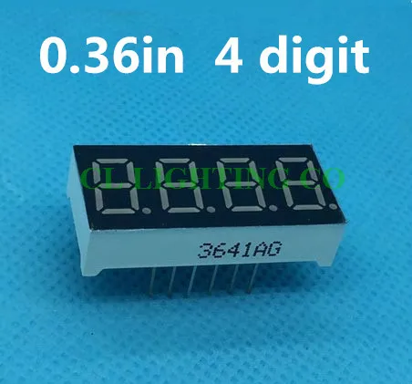 0.36 inch 4 Bit Yellow Digital Tube LED Display 7 Segment Common anode For DIY Clock 0.36" 0.36in digital display