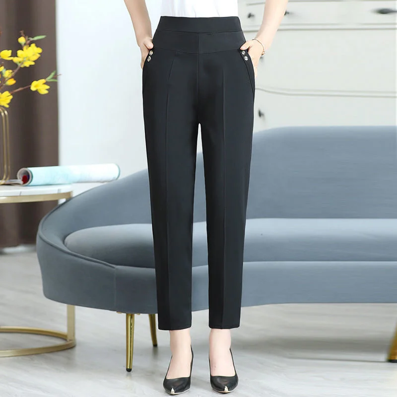 Рисунок 3 - Брюки женские прямые однотонные с завышенной талией