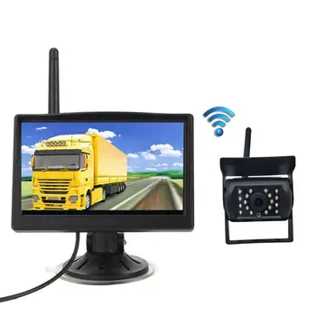 

Wireless 5" Monitor Reversing Camera Rear View Kit 12V 24V Truck,Caravan Boat Car Reversing Clear Camera Universal Car Camera