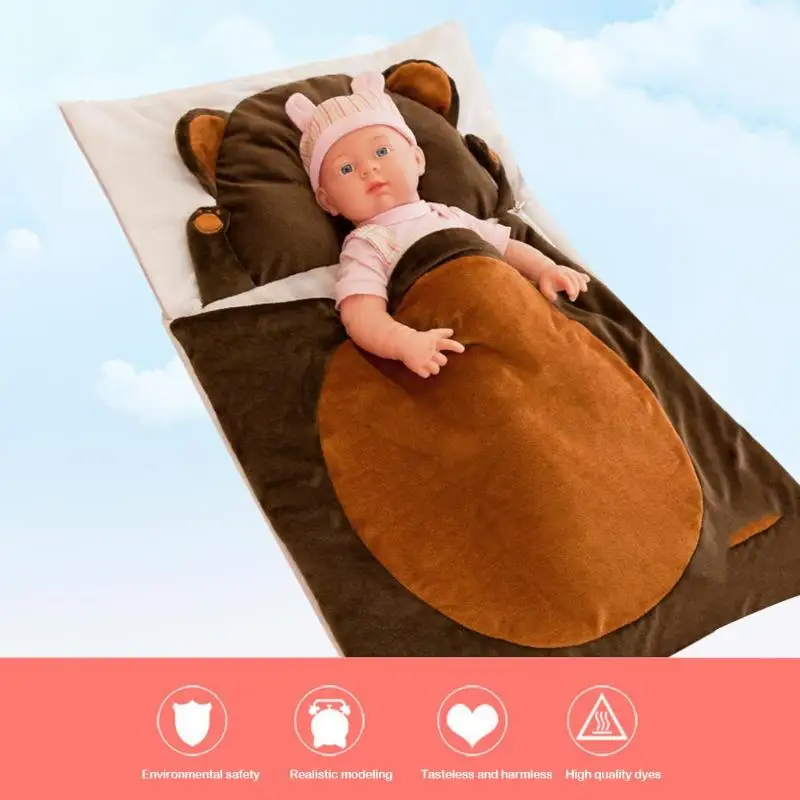 Спальный мешок для малышей, детское одеяло для пеленания, противоскользящее одеяло, милое мультяшное одеяло, одеяло для новорожденных, пеленка, спальный мешок для 0-8 месяцев